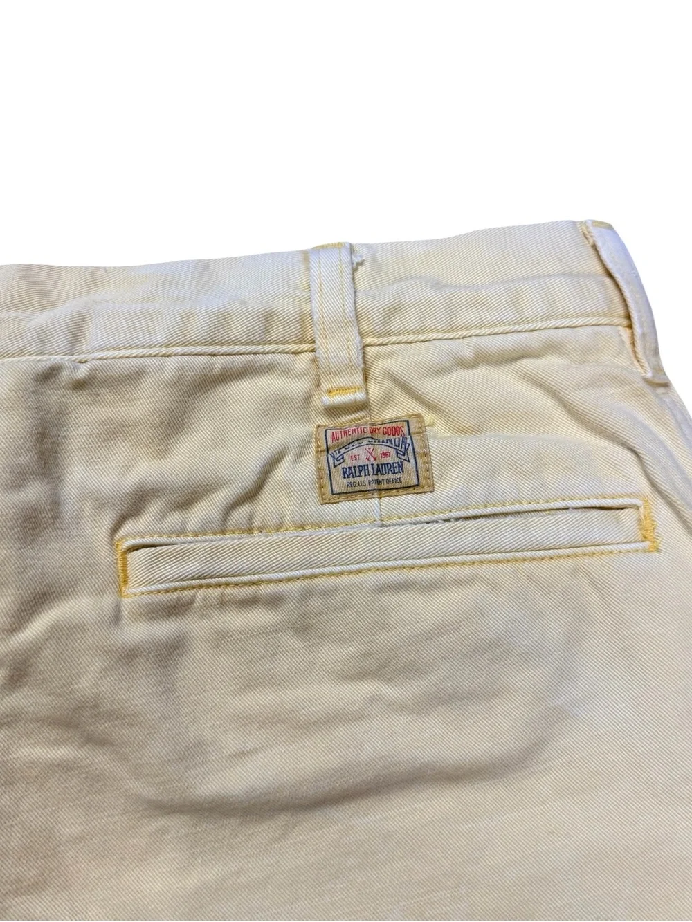 Mens Polo Ralph Lauren The Salinger Chino Yellow Summer Shorts Size 33